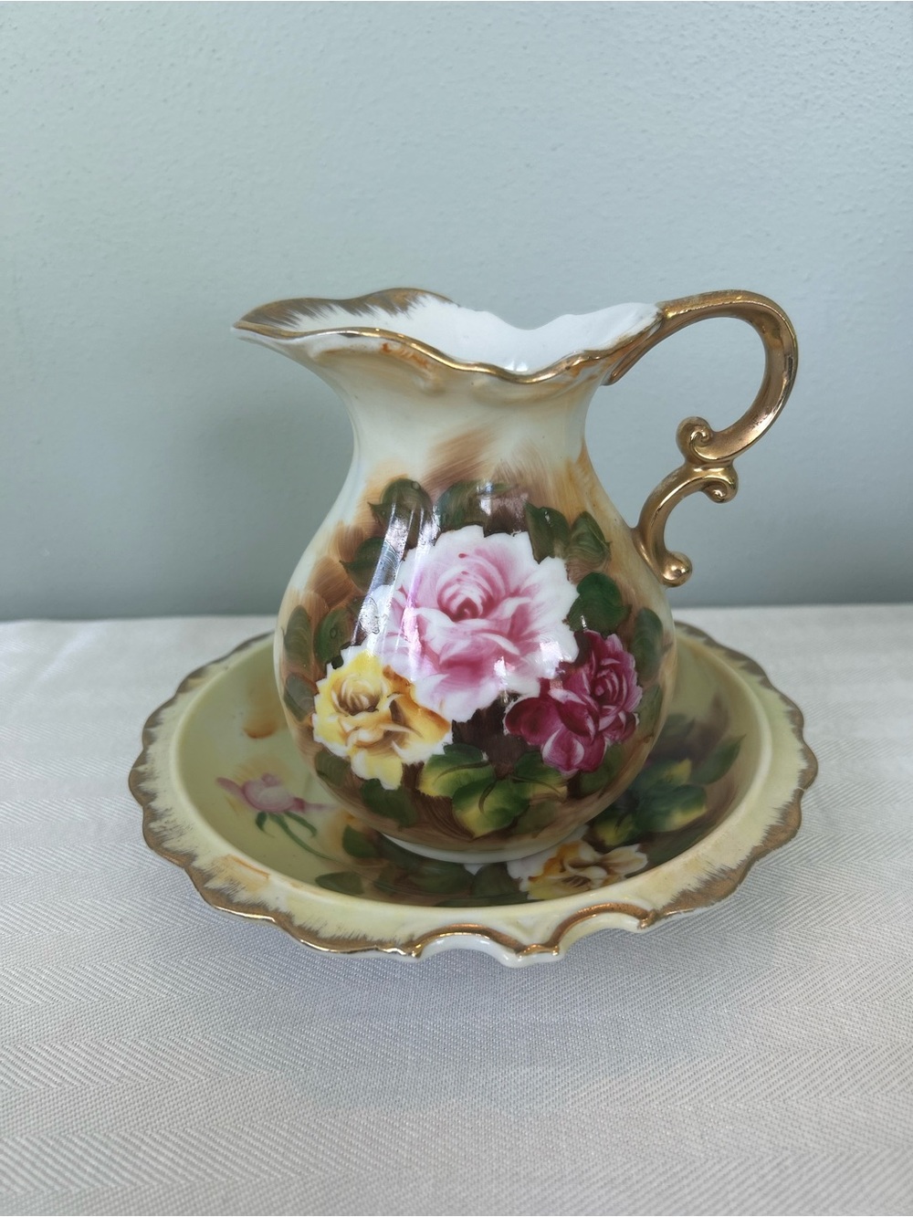 Lefton Pitcher and Basin set